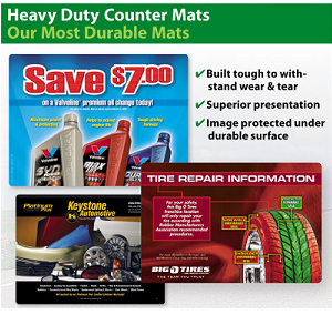 Heavy Duty Custom Printed Counter Mats Made in the USA